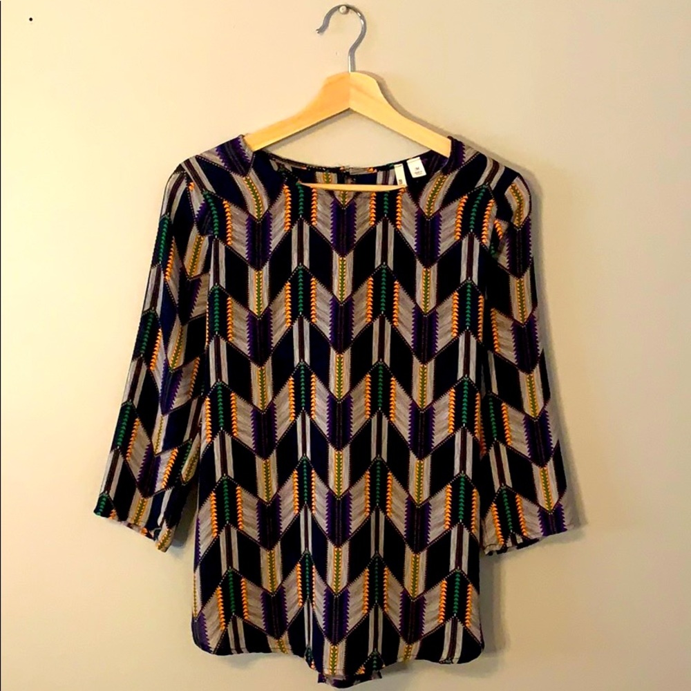Multi color tribal blouse